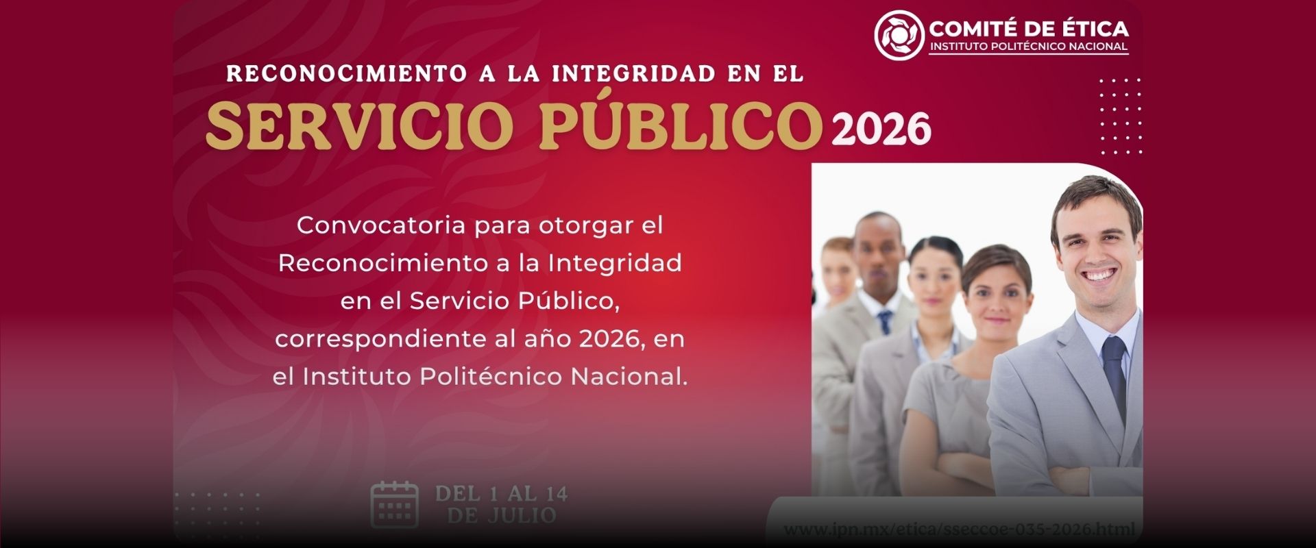 Convocatoria para el Reconocimiento a la Integridad y al Servicio Público 2026